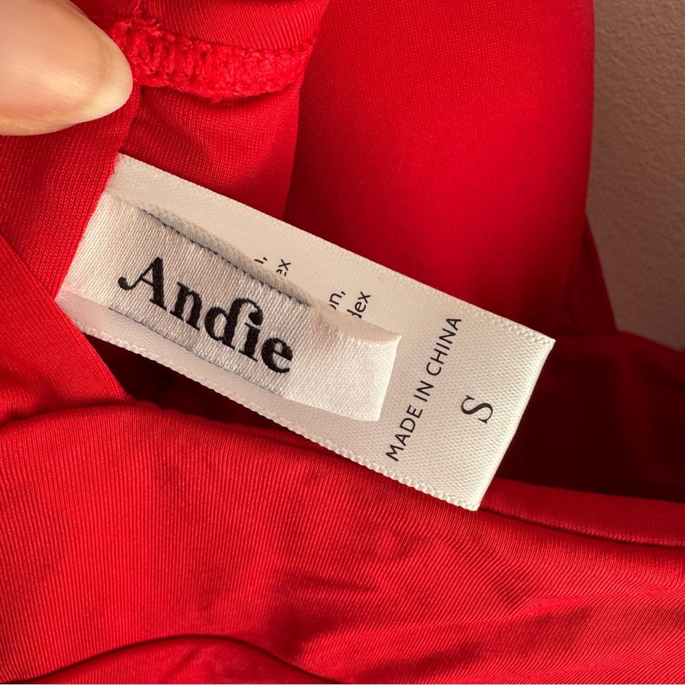 Andie Red Mykonos Swim Suit Size Small - Picture 5 of 5